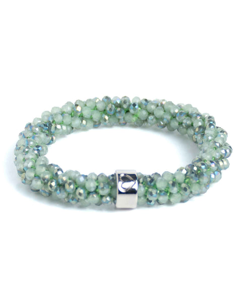 BEADZ - Mint khaki Green Glitter (Silver)